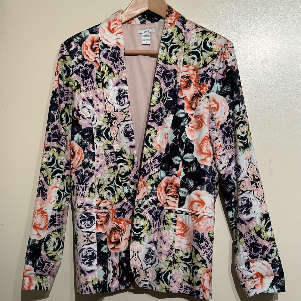 Bar 111 Women’s Allover Print Floral Colorful Blazer